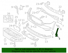Крепление переднего бампера арки правое Mazda CX-5 22-25