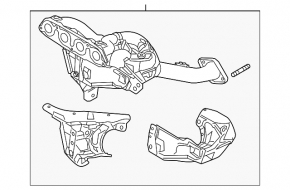 Коллектор выпускной с катализатором Mazda CX-5 16-16 FWD 2.5