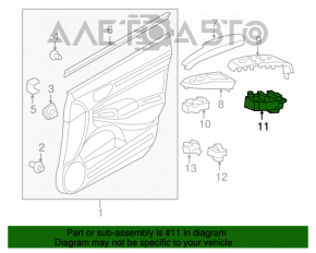 Управление стеклоподъемником переднее левое Honda Civic 4d 06-09 без кнопок