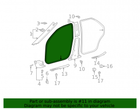 Уплотнитель дверного проема передний правый Toyota Camry v30 2.4