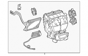 Корпус голый кондиционер, левая часть Toyota Avalon 13-18