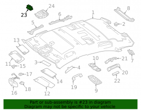 Плафон освещения передний правый Mercedes C-class W205 15-15 черный, тип 1
