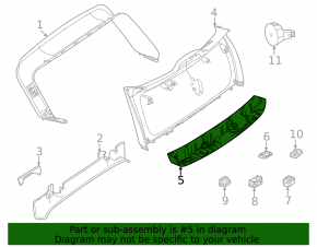 Обшивка двери багажника нижняя Mercedes W167 GLE 350 450 20-26 темно серая, нижняя часть, с заглушкой и плафоном, царапины