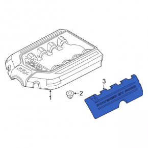 Накладка двигателя правая Ford Mustang mk6 15-17 5.0