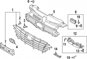 Рама каркас решетки радиатора grill Hyundai Sonata 20-23 HEV
