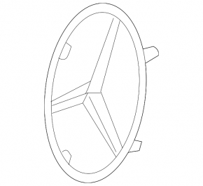 Эмблема решетки радиатора grill Mercedes X164 GL 550 08-12