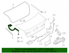 Петля крышки багажника левая BMW 5 G30 17-23