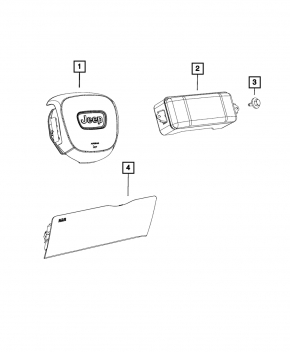Подушка безопасности airbag в руль водительская Jeep Grand Cherokee WK2 14-18