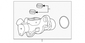 Главный тормозной цилиндр с бачком Chevrolet Cruze 11-16