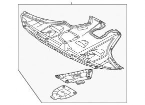Защита двигателя Hyundai Tucson 22-24 2.5, Korea, FWD