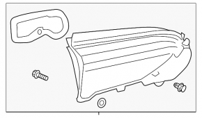 Фонарь внутренний дверь багажника правый Toyota Rav4 19-24 Japan built