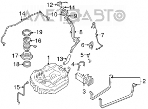 Топливный бак Mazda3 2.3 03-09