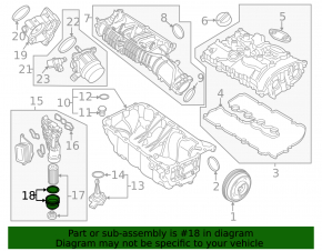 Крышка корпуса масляного фильтра ДВС BMW X2 F39 18-19 B46