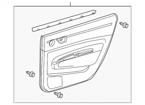 Обшивка двери карточка задняя правая беж Toyota Prius 20 04-09 под jbl