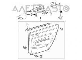 Обшивка двери карточка задняя правая беж Toyota Prius 20 04-05 под jbl