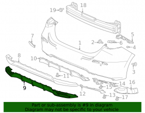 Губа заднього бампера Honda Civic XI FE/FL 22-24 Sport