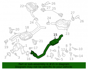 Приемная труба левая Audi A6 C7 12-17 3.0T AWD