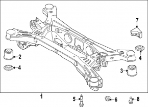 Подрамник задний Hyundai Santa Fe 24-26 FWD