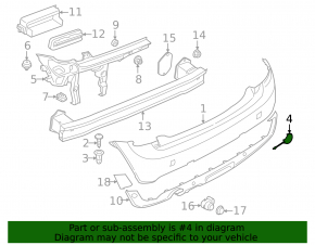 Заглушка буксировочного крюка заднего бампера правая Mini Cooper F56 3d 14-24
