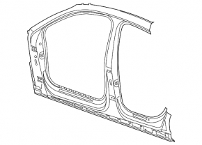 Стійка кузова центральна права Audi A6 C8 19-24