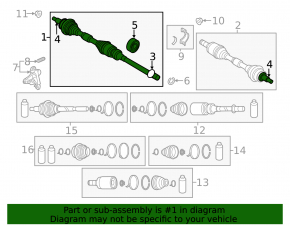 Привод полуось передняя правая Mazda CX-5 13-16 2.0 FWD