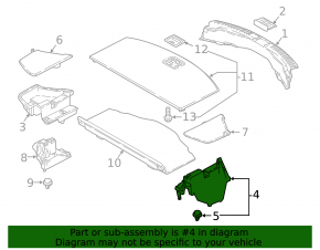 Карман багажника левый Mazda CX-9 16-23 слом креп