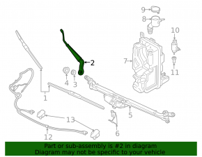 Поводок дворника правый Mini Cooper F56 3d 14-24