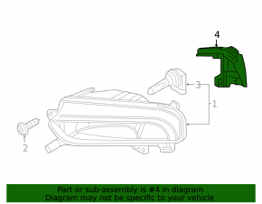 Крепление противотуманной фары ПТФ левое Audi A3 8V 15-16