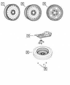 Запасное колесо докатка Dodge Durango 11-26 R18 175/90, железка