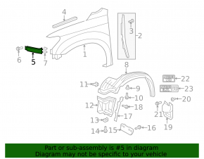 Накладка под фарой правая Toyota Sequoia 08-13