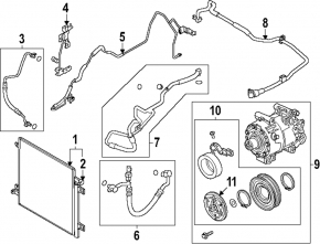 Трубка кондиционера печка-конденсер вторая Mazda CX-90 24-26 3.3T, PHEV
