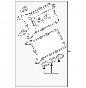 Крышка клапанная левая Land Rover Range Rover 13-21 3.0