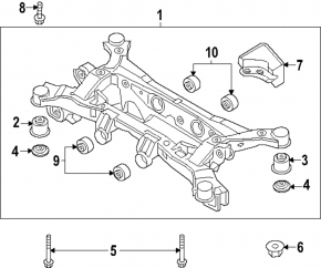 Подрамник задний Hyundai Santa Fe 24-26 AWD