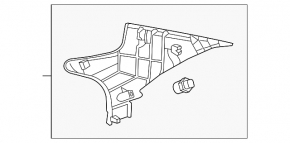 Накладка задней стойки левая Lexus IS250 IS350 06-08 беж