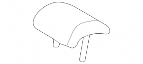 Подголовник 2 ряда центральный Lexus RX300 RX330 RX350 RX400h 04-08 кожа, серый, под химчистку