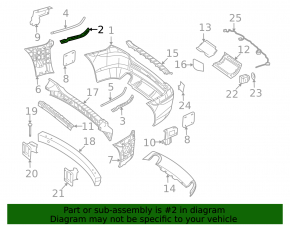 Кріплення заднього бампера праве Mercedes R-class W251 06-13