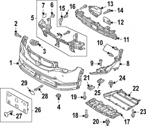Нижняя решетка переднего бампера Mazda MX-30 22-26