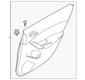 Обшивка двери карточка задняя левая Mazda 6 16-17 grand touring белая кожа