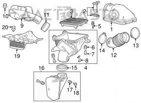 Воздухоприемник нижняя часть Acura MDX 14-15