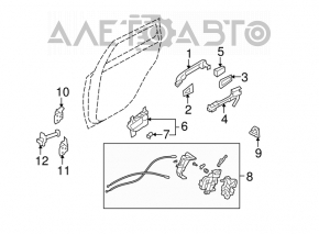Механизм ручки двери задней правой Subaru Forester 08-13 SH