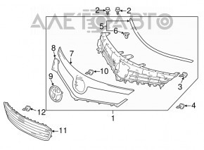 Эмблема решетки радиатора grill Toyota Avalon 13-15 3.5