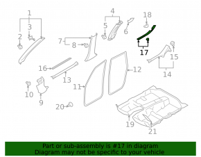 Накладка порога задняя левая внешняя Subaru Forester 08-13 SH