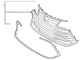 Решетка радиатора grill Toyota Avalon 19-22