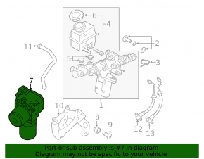 Brake Booster Hyundai Sonata 11-15 hybrid с кронштейном