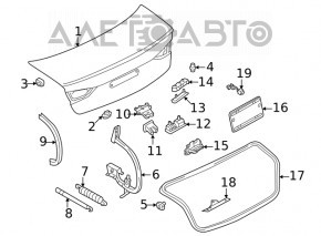 Накладка крышки багажника Audi A3 22-26