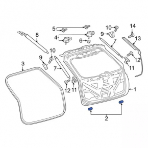Отбойник двери багажника Ford Edge 19-24