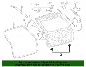 Отбойник двери багажника Ford Edge 19-24