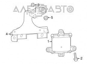 Кронштейн датчика слепых зон BSM правый Mazda CX-9 16-23