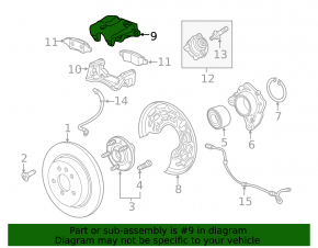 Суппорт в сборе задний левый Buick Encore 18-22