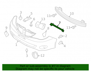 Крепление переднего бампера правое крыло Subaru Impreza WRX GH 08-11